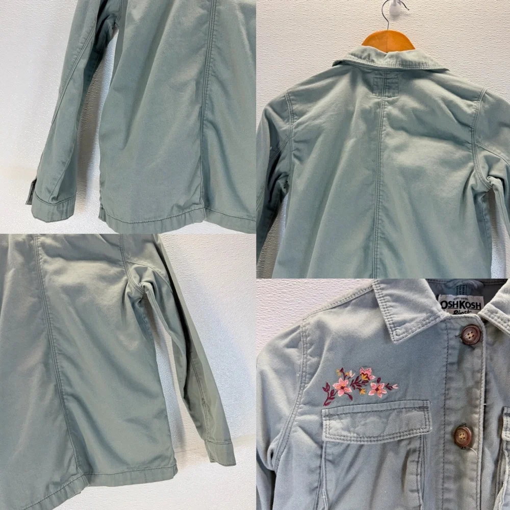 OshKosh‎ B’gosh Girls Utility Jacket Size 12/12A Sage Green